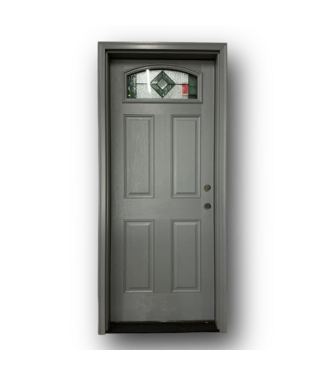 51240 Misty Gray 1/4 Lite Prehung Exterior Door 31.75"W x 78"H