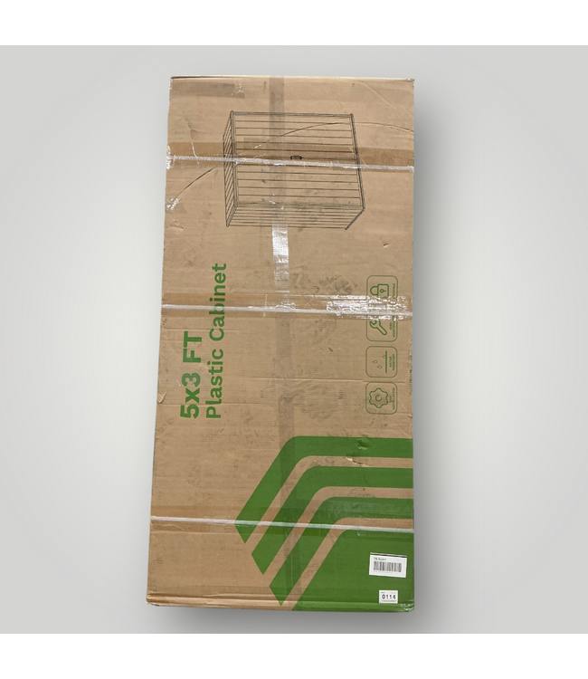 51244 Gray Plastic Resin Storage Shed 5'W x 5'H