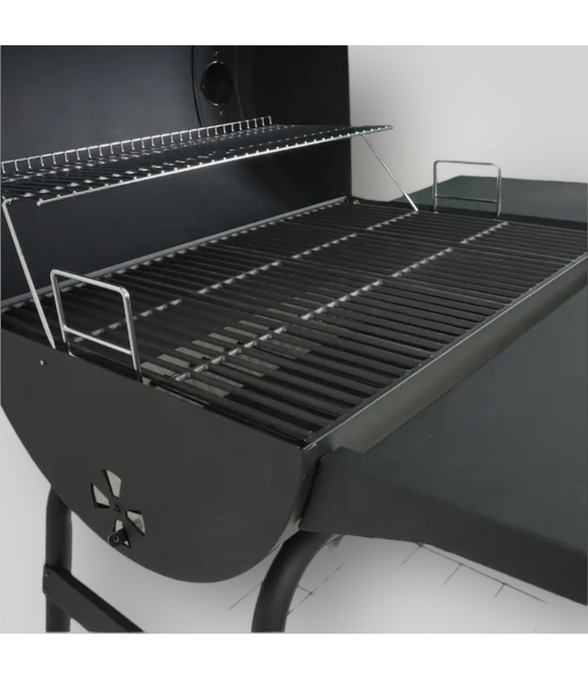51245 Black Barrel Charcoal Grill 30"W