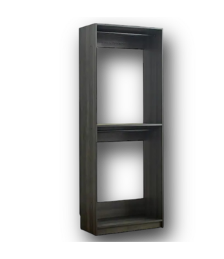 51266 Prosper 2-Rod Dark Gray Wood Closet System