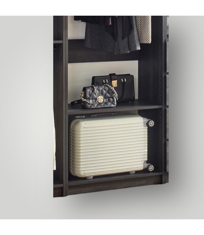 51267 Prosper Dark Gray Rod & Shelf Wood Closet System