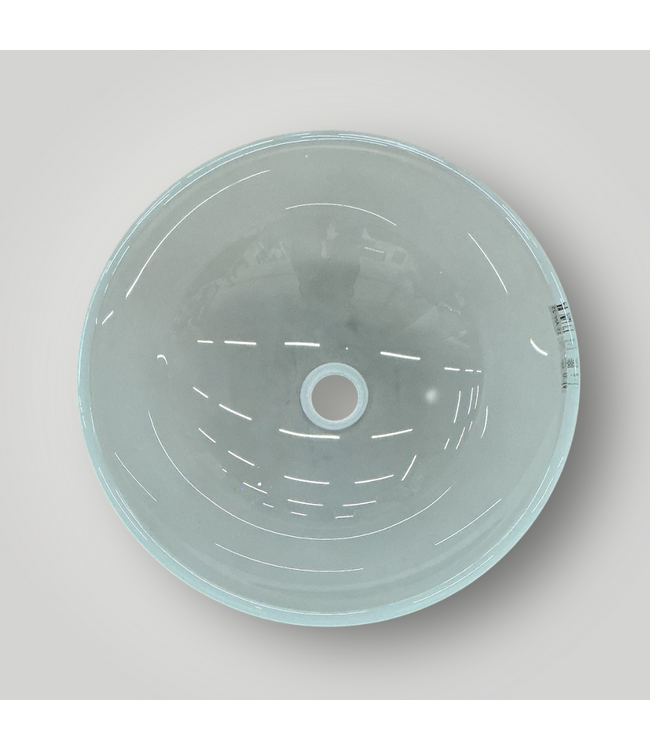 51270 White Glass Round Vessel SInk