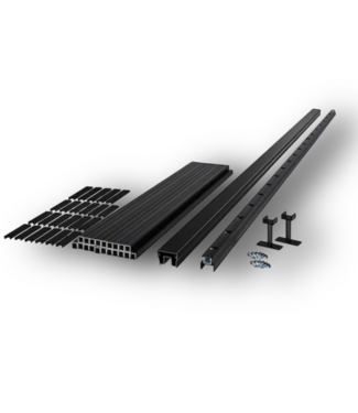 51295 8-ft Matte Black Aluminum Deck Rail Kit