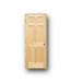 51299 Prehung 28" x 80" 6-Panel Pine Interior Door