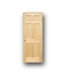 51300 Prehung 28" x 80" 6-Panel Pine Interior Door