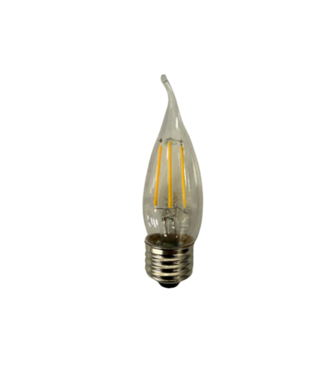 45068 40W Filament LED Flame Tip Light Bulb - 2 pack