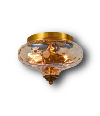 51327 Brushed Gold Flush Mount Light 9-in