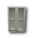 51329 Silver Frosted Glass Upper Wall Cabinet 27"W