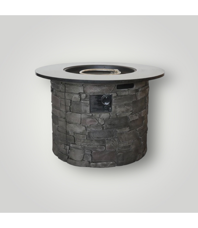 51338 Stacked Stone Fire Table 36.2-in