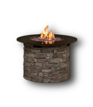 51338 Stacked Stone Fire Table 36.2-in