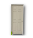 51343 Prehung 6-Panel Interior Door 32"W x 80"H