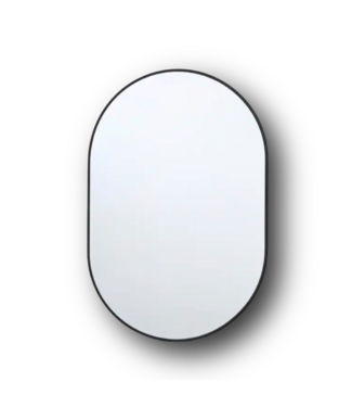 51349 Oval Black Mirror 24-in x 36-in