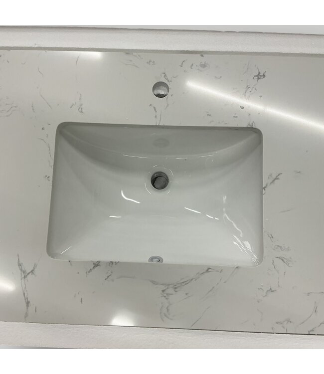 51365 Cultured Marble Double Vanity Sink Top 84"W