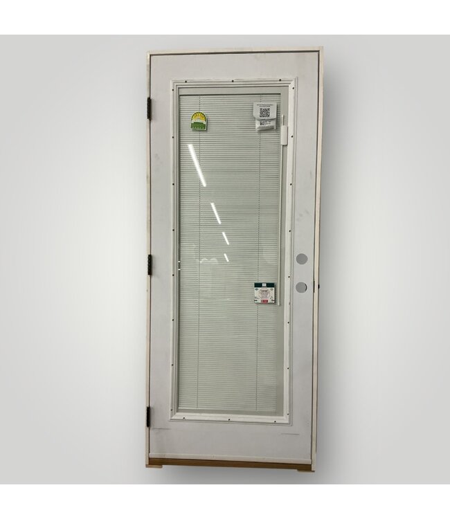 51382 Full Lite Prehung Exterior Door With Blinds 32 x 78