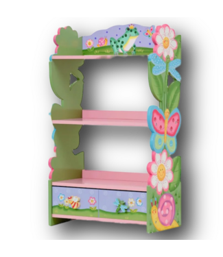 51389 Magic Garden Multi-color Wood 3 Shelf Bookcase