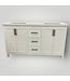 51373 Winter White Double Vanity w/Sink Top 61"W