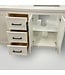 51373 Winter White Double Vanity w/Sink Top 61"W