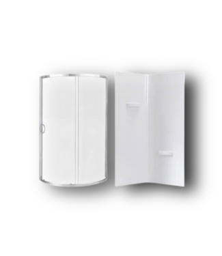 51406 Corner Shower Walls & Doors 33-in W x 77-in H