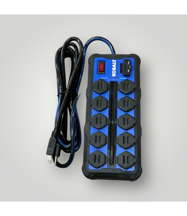 51414 9.75-ft Indoor Blue Power Strip