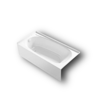 51420 White Vikrell Alcove Soaking Bathtub 60-in x 29-in