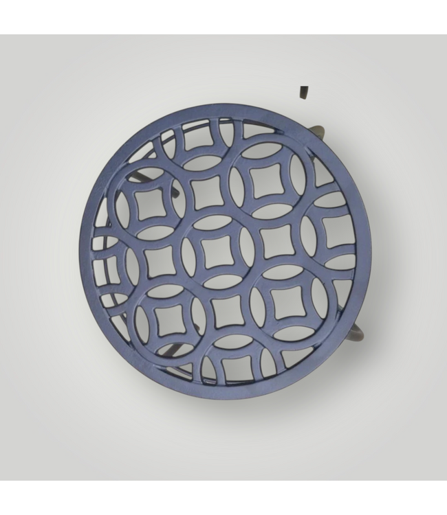 51433 9-in Black Round Steel Plant Stand