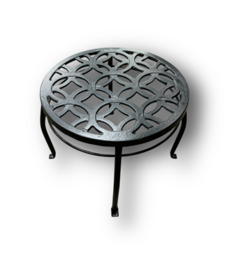 51433 9-in Black Round Steel Plant Stand