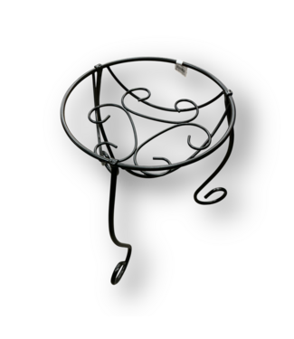 51434 15-in Black Round Steel Plant Stand