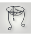 51434 15-in Black Round Steel Plant Stand