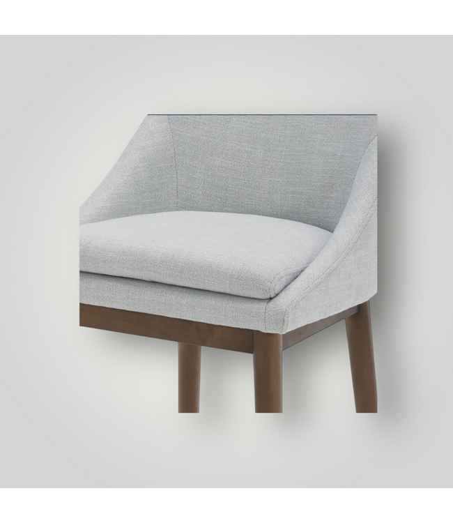 51436 30" Brown Upholstered Wood Bar Stool