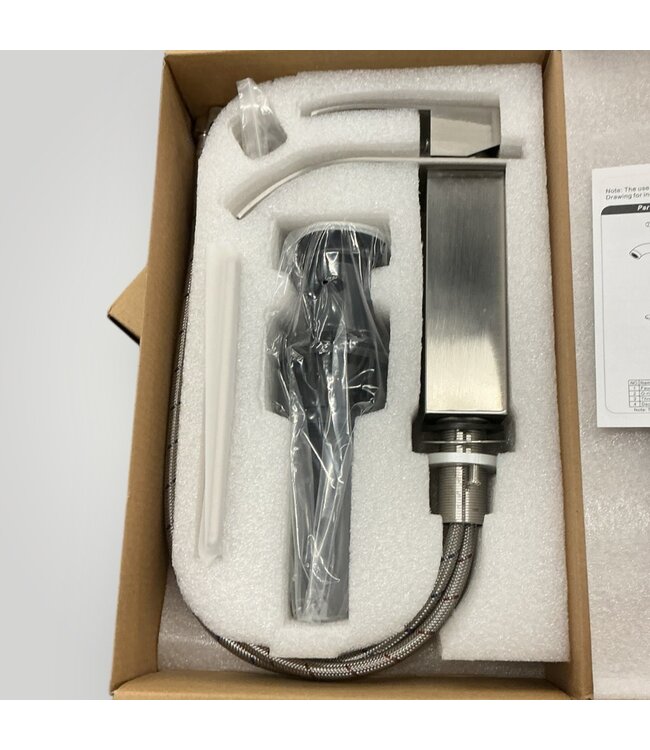 51446 Brushed Nickel Single Handle Waterfall Faucet