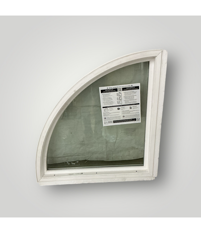 51452 White Vinyl Quarter-Circle Fixed Window 29.375"