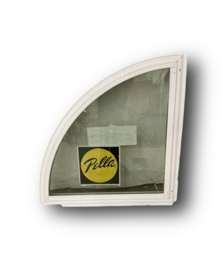 51453 White Vinyl Quarter-Circle Fixed Window 29.375"