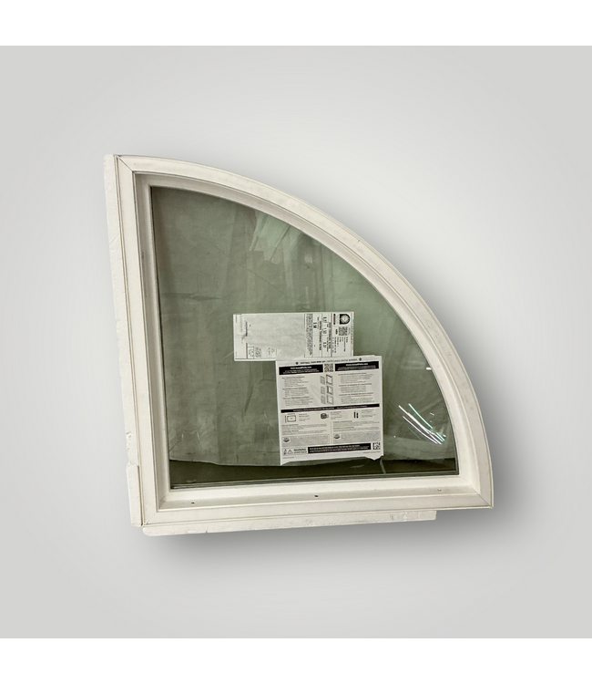 51453 White Vinyl Quarter-Circle Fixed Window 29.375"