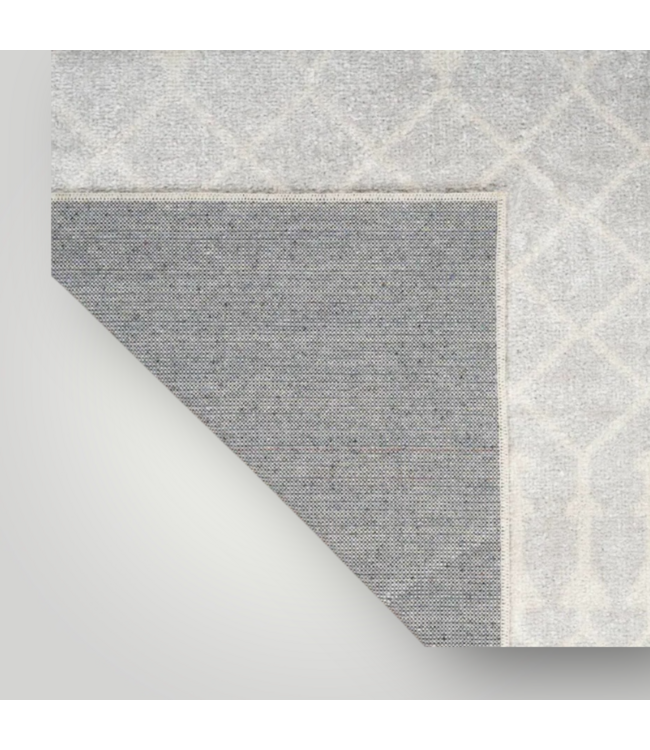 51460 White and Grey Bohemian Rug 3' x 5'