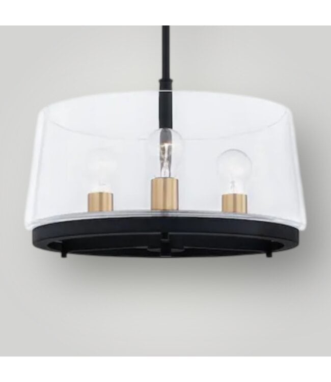 51488 Whitlock 3-Light Black Pendant Light