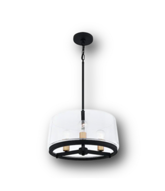 51488 Whitlock 3-Light Black Pendant Light