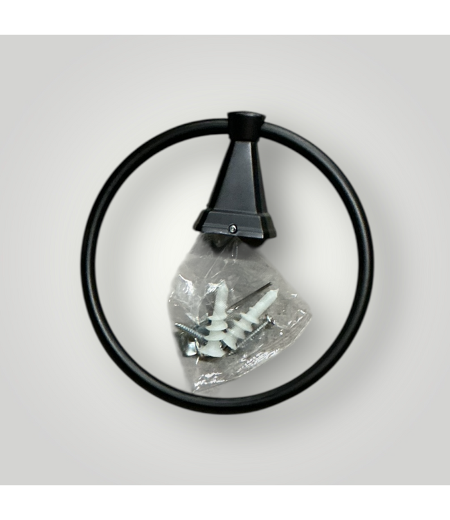 51487 Matte Black Towel Ring
