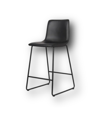 51510 Black Upholstered Bar Stool