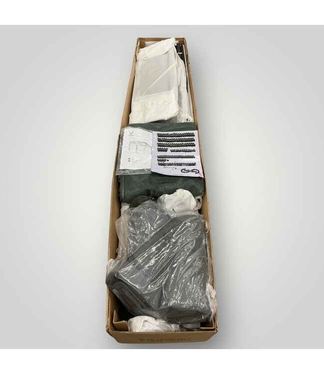 51533 Hardtop Gazebo Pergola with Mesh Netting 12' x 10'