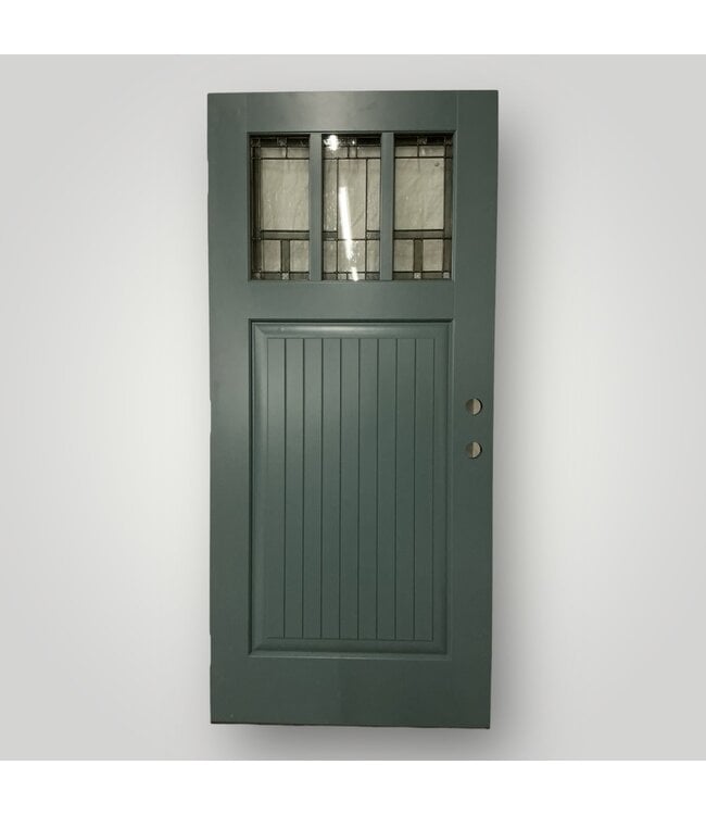 51540 1/4 Lite Deep Turquoise Blue Exterior Door 36" x 80"