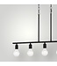 51542 Matte 5- Light Black Steel Chandelier
