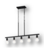 51542 Matte 5- Light Black Steel Chandelier