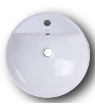 51558 Porcelain Vessel Round White Bathroom Sink