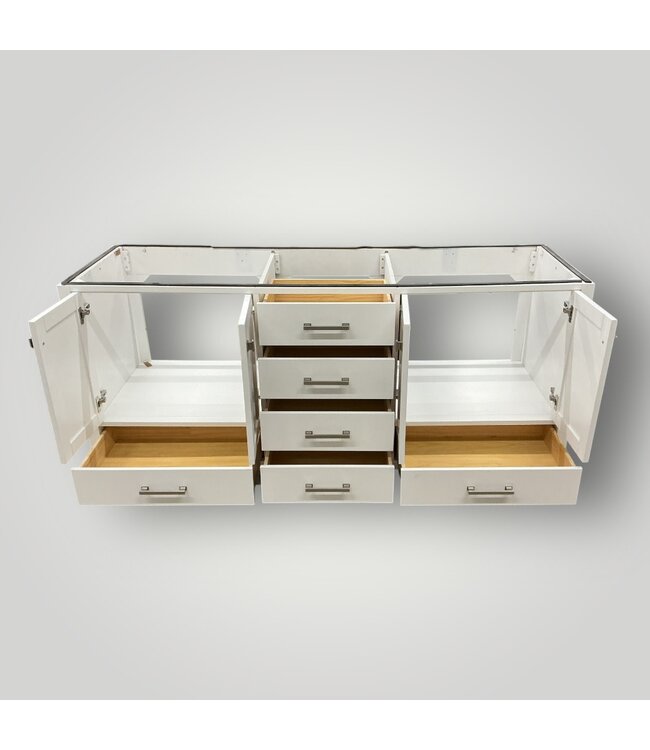 51562 White Bathroom Vanity Base 71"W