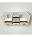 51562 White Bathroom Vanity Base 71"W