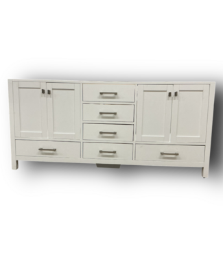 51562 White Bathroom Vanity Base 71"W