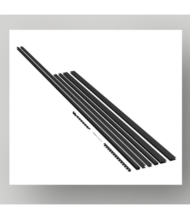 51589 Matte Black Aluminum Decorative Screen Panel Kit