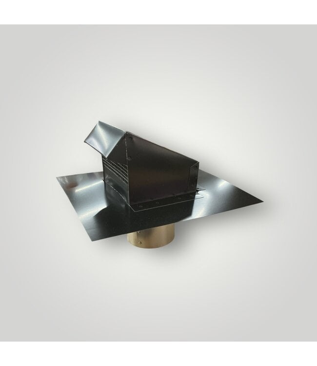 51593 Black Galvanized Steel Air Vent 4" x 10.5"