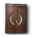 51601 Mahogany Tiffany Style Exterior Double Door 73.25"W x 97"H