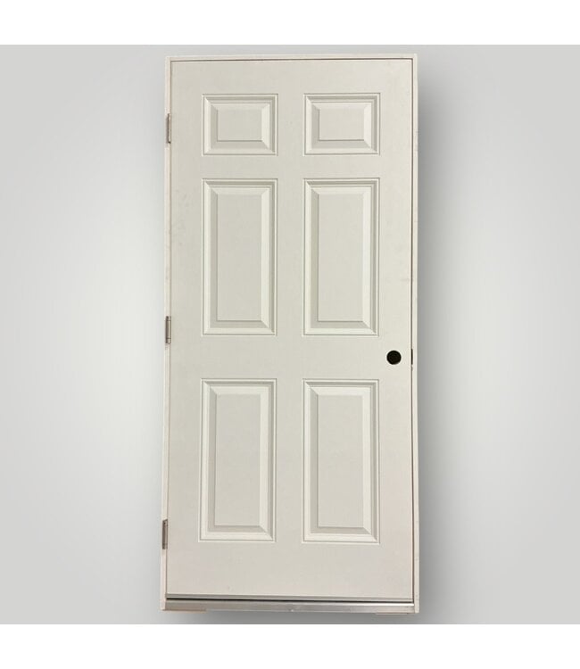 51604 Fiberglass 6-Panel Prehung Exterior Door 36" x 80"